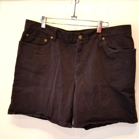 Vintage 90's Jones Sport Black High Waist Denim Shorts Size 18 - Picture 1 of 9